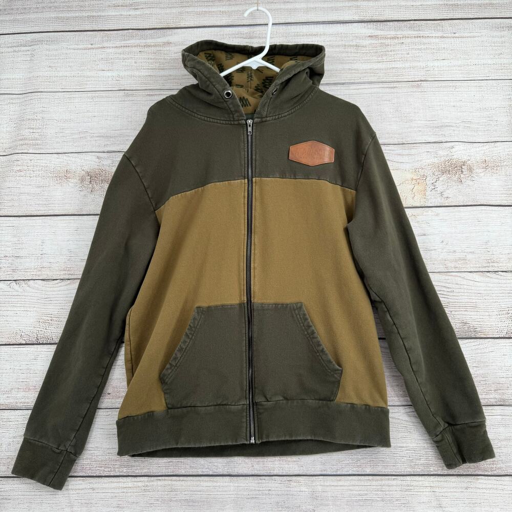 Kotis Made Mammoth Brewing Co Full Zip Hoodie Sweatshirt Mens‎ XL Green